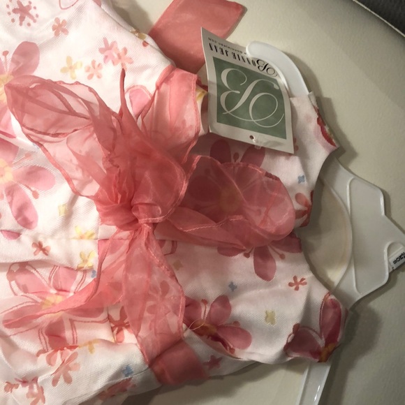 Pink and white flower dress Bonnie Jean - Picture 5 of 10